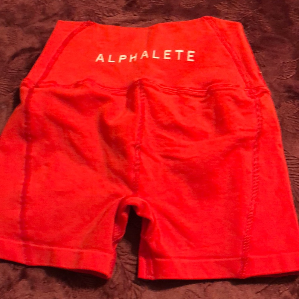Alphalete red revival shorts